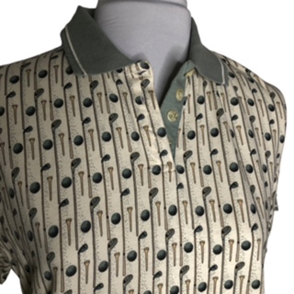 Fairway Outfitters Women's Quarter Front Button Short Sleeve Golf Shirt Size L - Picture 2 of 7